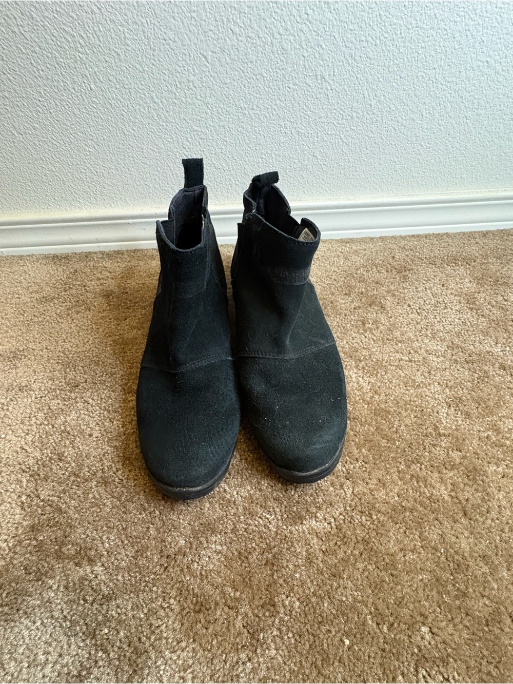 Sorel Women's Black Suede Chelsea Ankle Booties